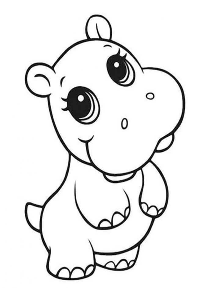 Free easy to print baby animal coloring pages