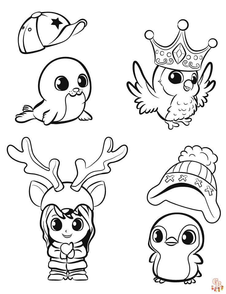 Colorful delights explore cute animals squinkies coloring pages