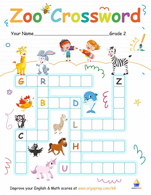 Oliver and sophias ultimate zoo animal crossword puzzle