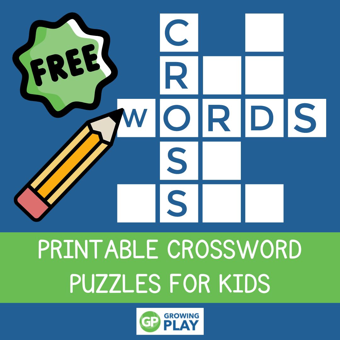 Free printable crossword puzzles for kids