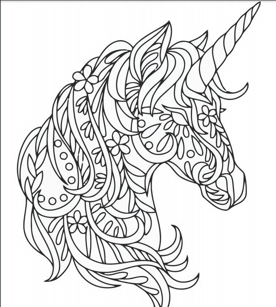 Simple mandala animals coloring pages for adults digital download high resolution pdf format
