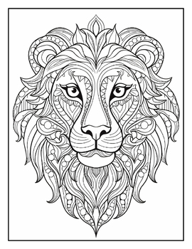 Animals mandala coloring pages for adults