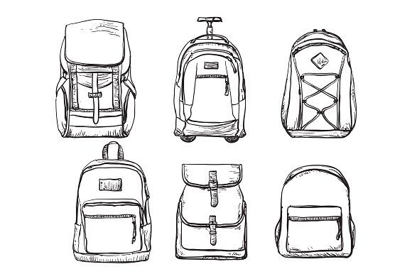 Backpack sketch backpack drawing drawing bag design sketch