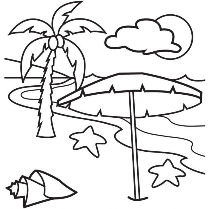 Beach coloring pages