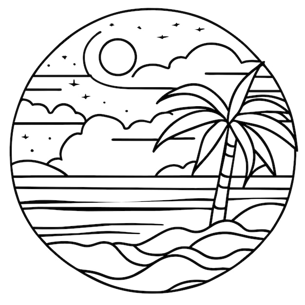 Page beach coloring pages images