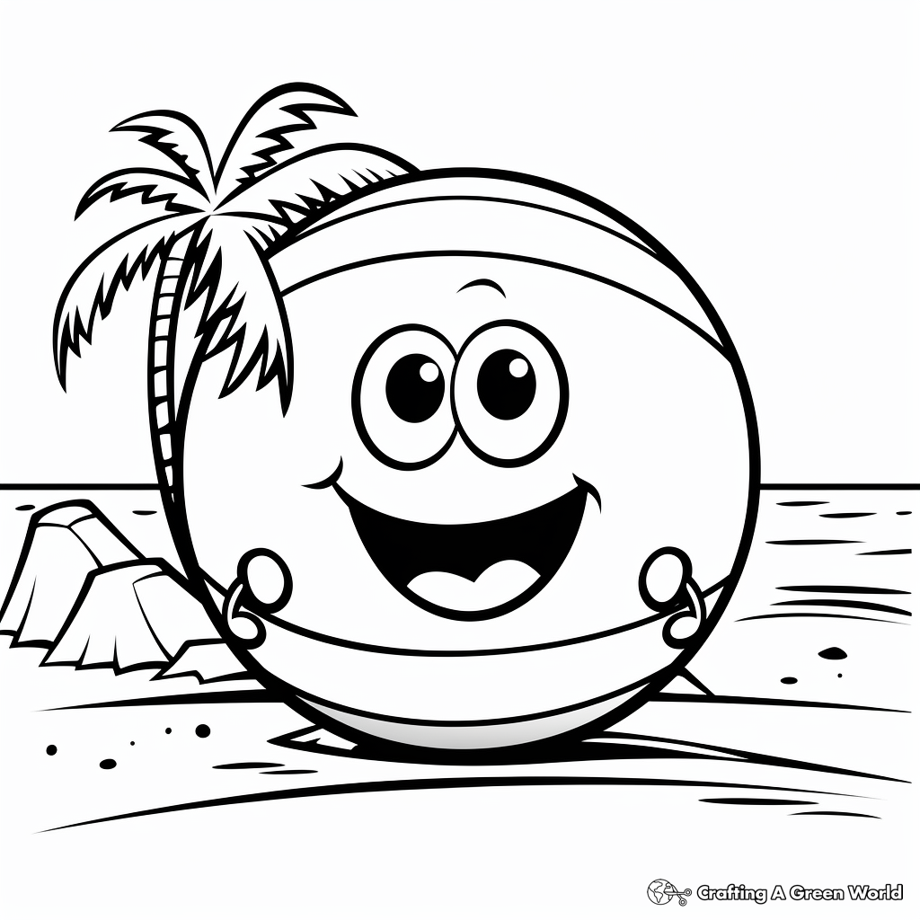 Beach ball coloring pages