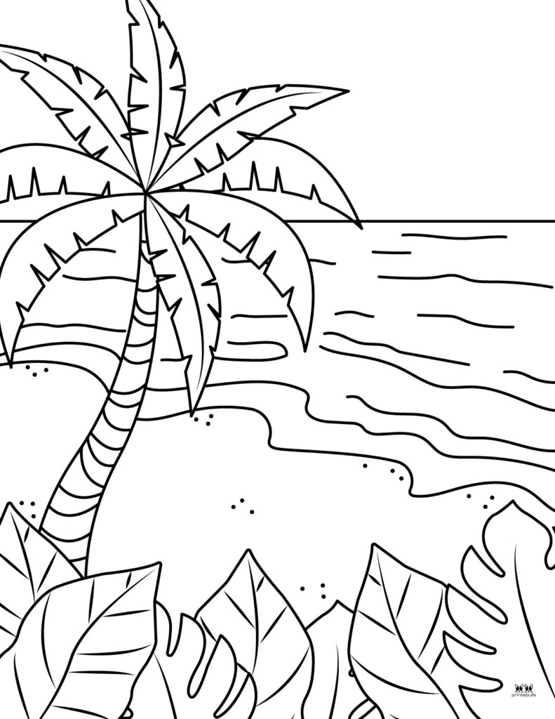 Beach coloring pages