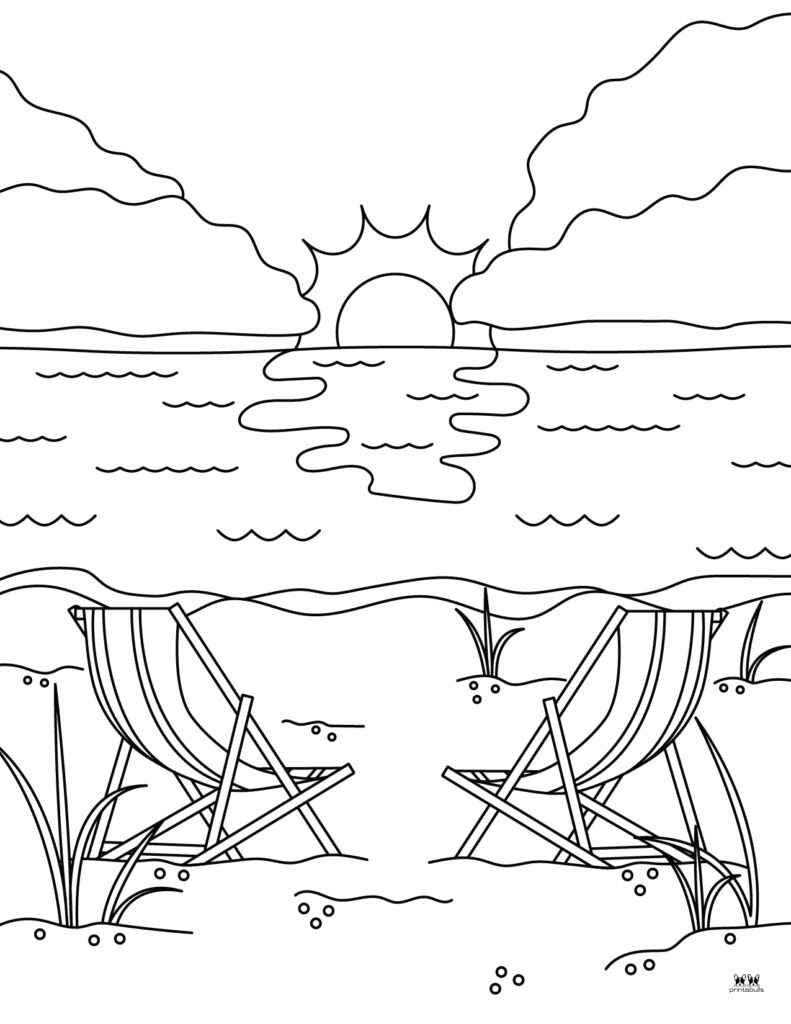 Beach coloring pages