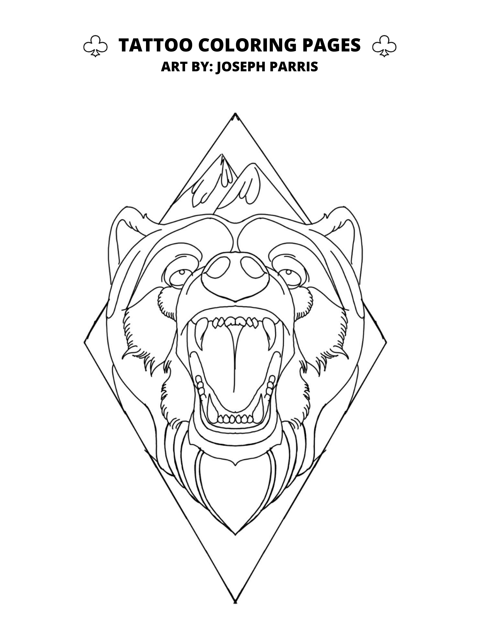 Tattoo coloring pages â club tattoo
