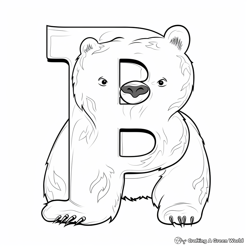 Letter b coloring pages