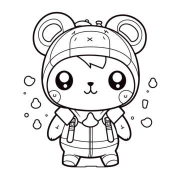 Coloring page of kawaii bear on the shelf bear drawing kawaii drawing ring drawing png transparent image and clipart for free download