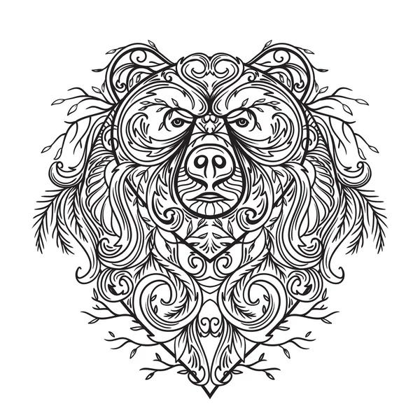 Bear tattoo vector images