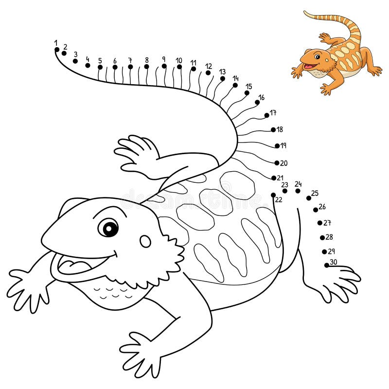 Bearded dragon mandala coloring pages for adults stock vector