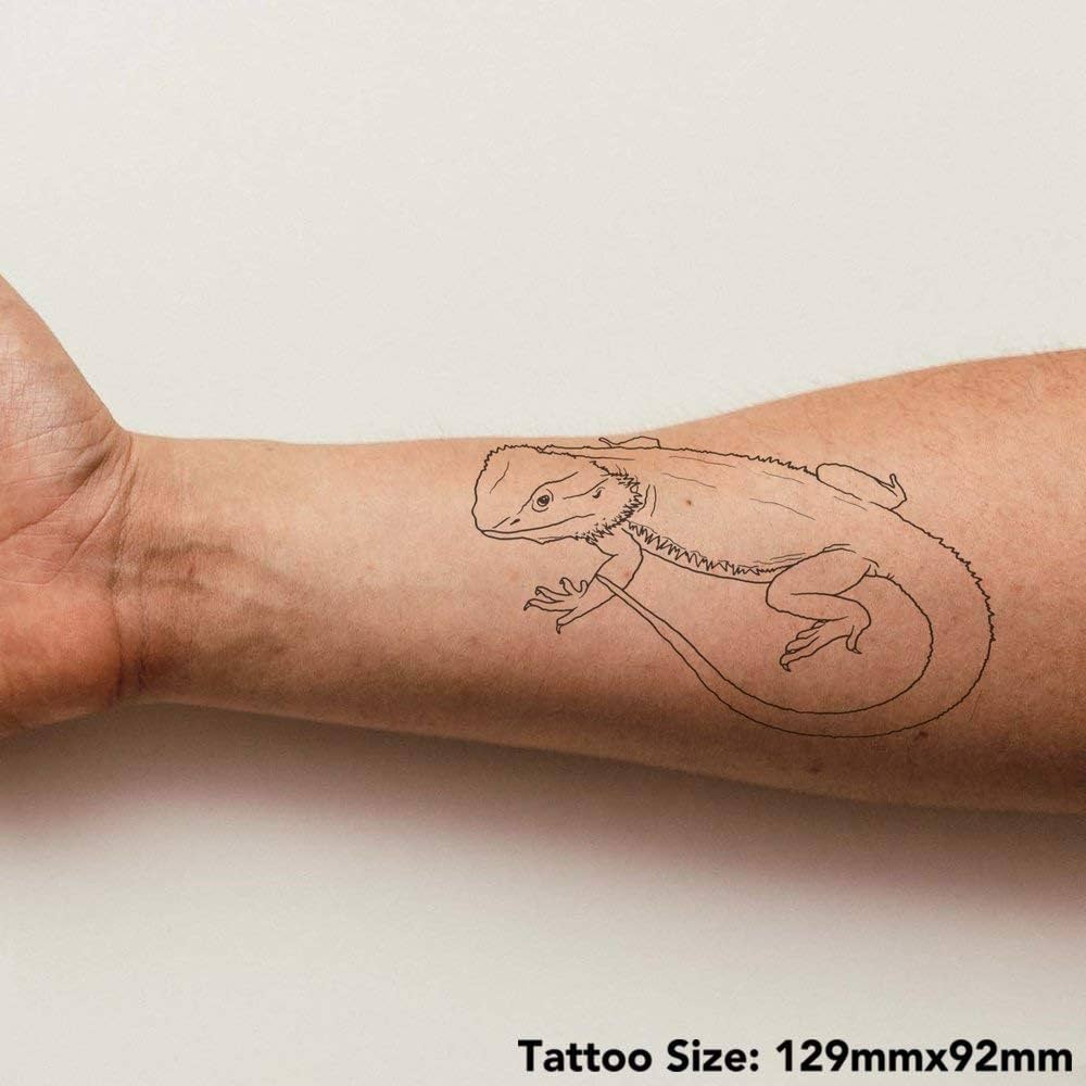 Large bearded dragon temporary tattoo to beauty personal care