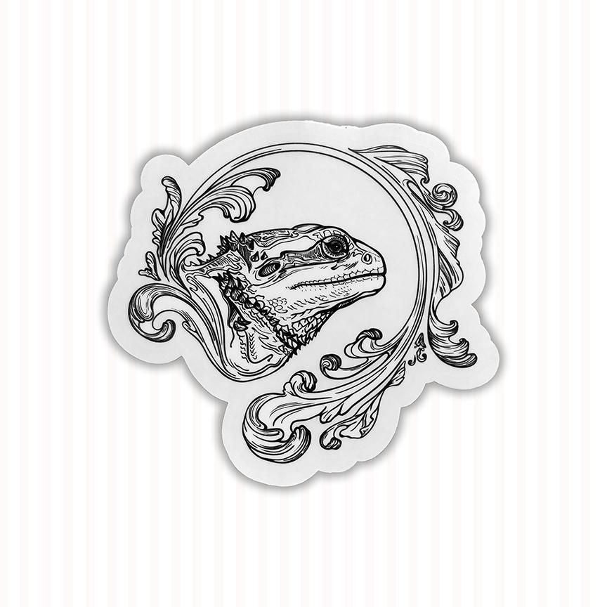 Beardie flourish sticker bearded dragon beautiful small tattoos dragon art