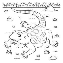 Bearded dragon vector images over