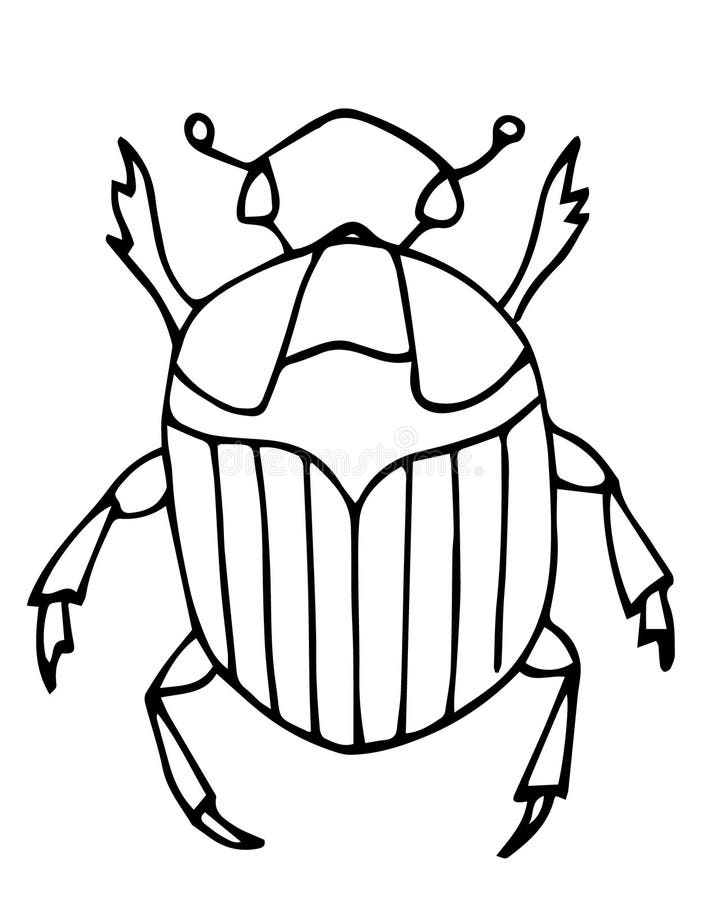 Outline bug vector iconeasy coloring book page for kids insects nature kinder garden hobby stock illustration