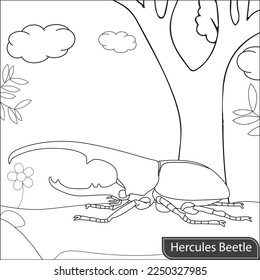 Beetle coloring page royalty