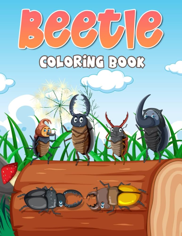 Beetle coloring book kawaii and simple coloring pages of insects for drawing for kids toddlers and kindergarten including illustrations pages inside special gifts white elephants gifts reynolds nile books