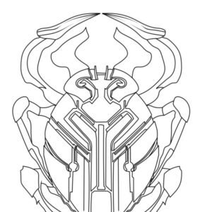 Blue beetle coloring pages printable for free download