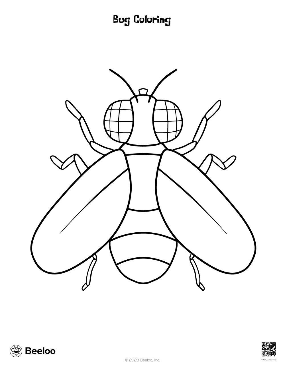 Bug coloring â printable crafts and activities for kids