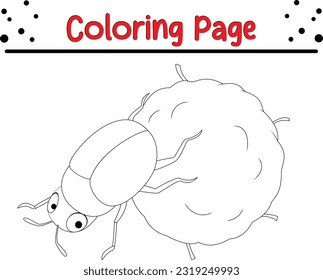 Beetle coloring page royalty