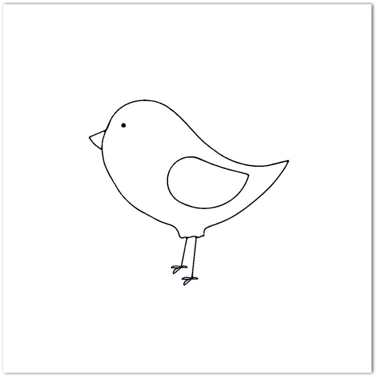 Spring bird coloring page grass potato