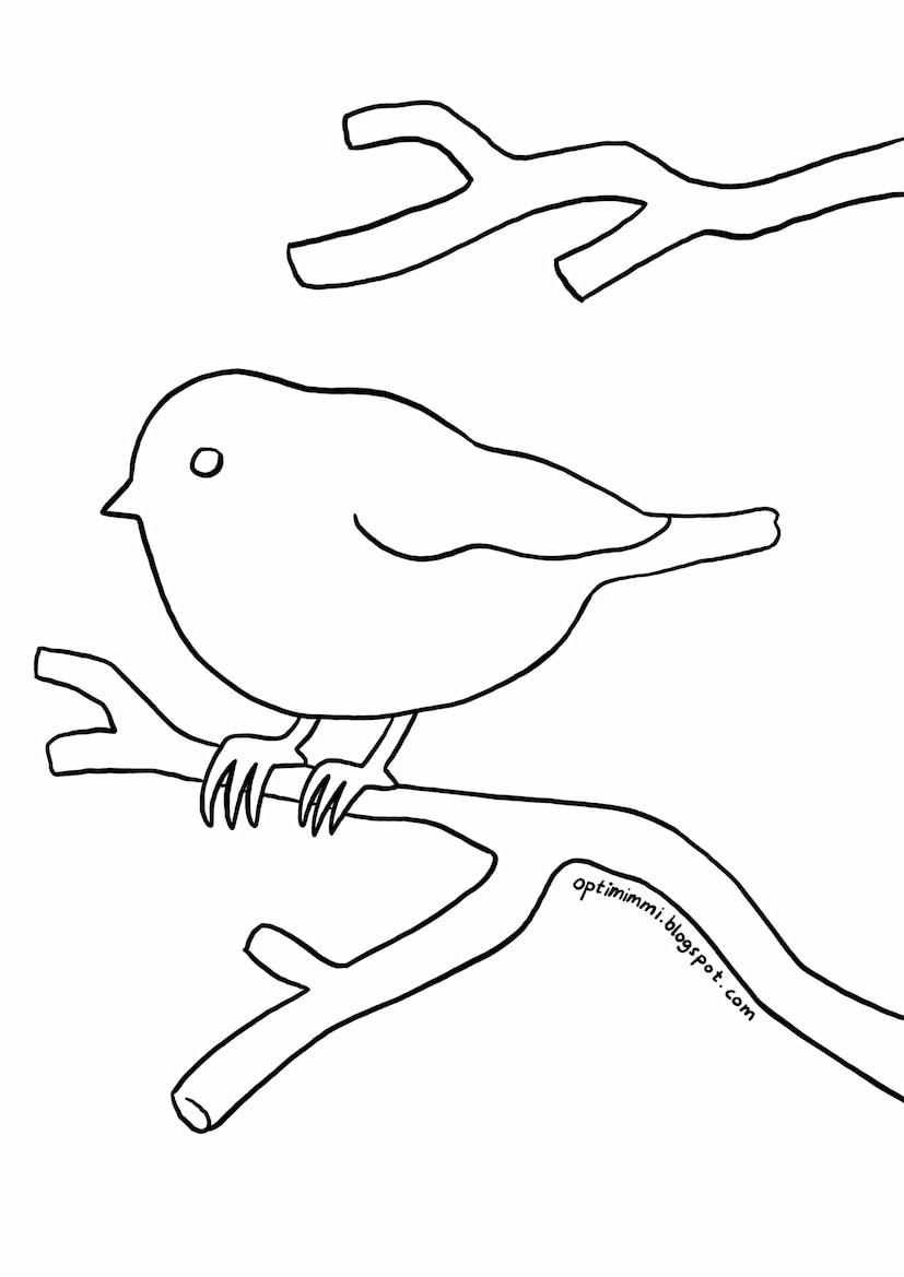 A simple bird a coloring page yksinkertainen lintu vãrityskuva