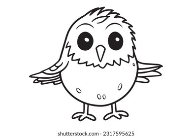 Cute bird coloring pages kids coloring stock vector royalty free