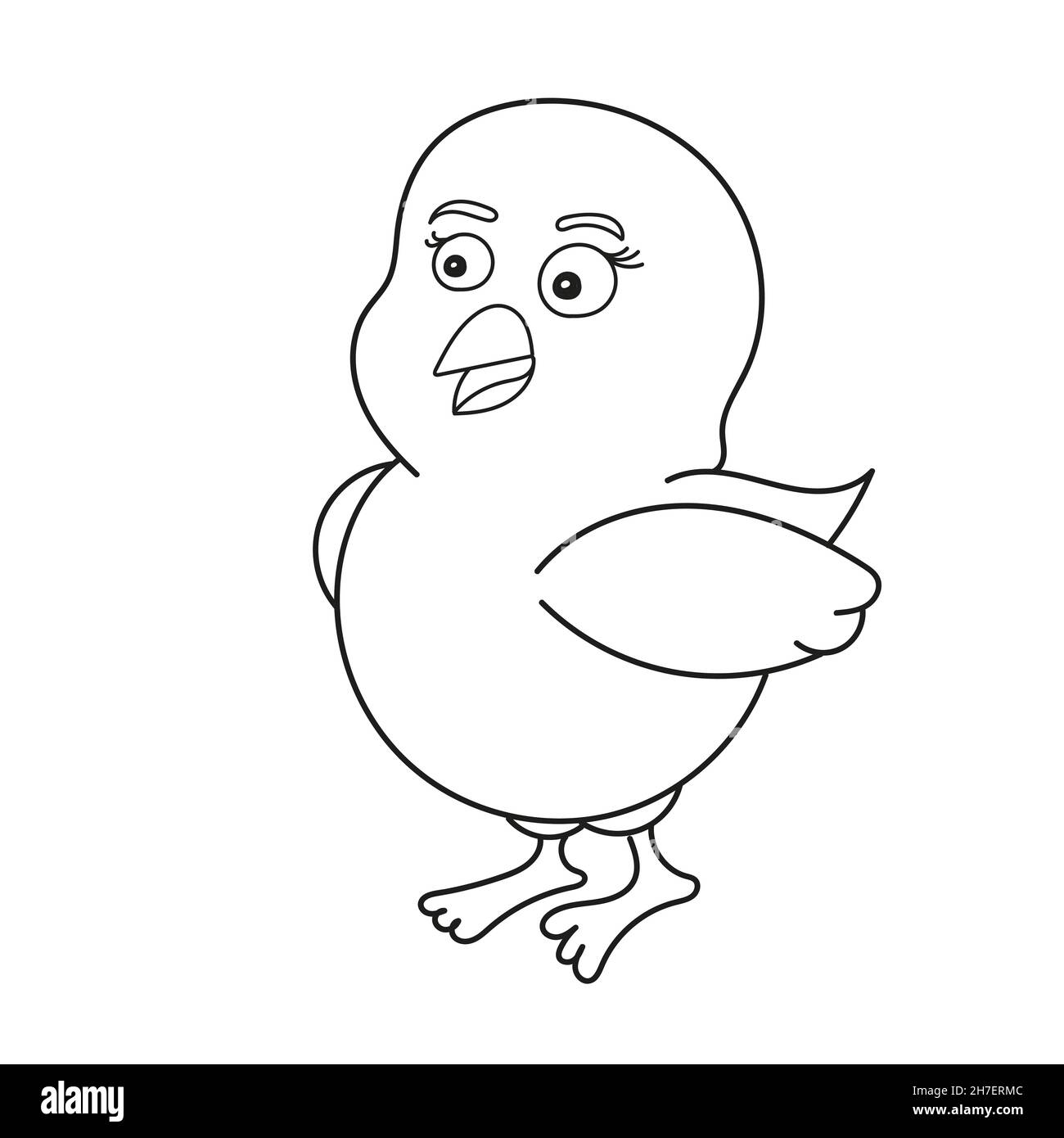 Bird coloring pages simple hi