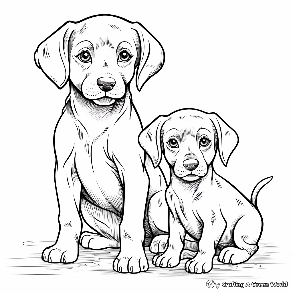 Chocolate lab coloring pages