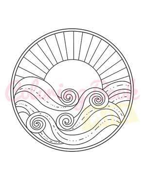 Minimalist modern art boho coloring book for teens adults