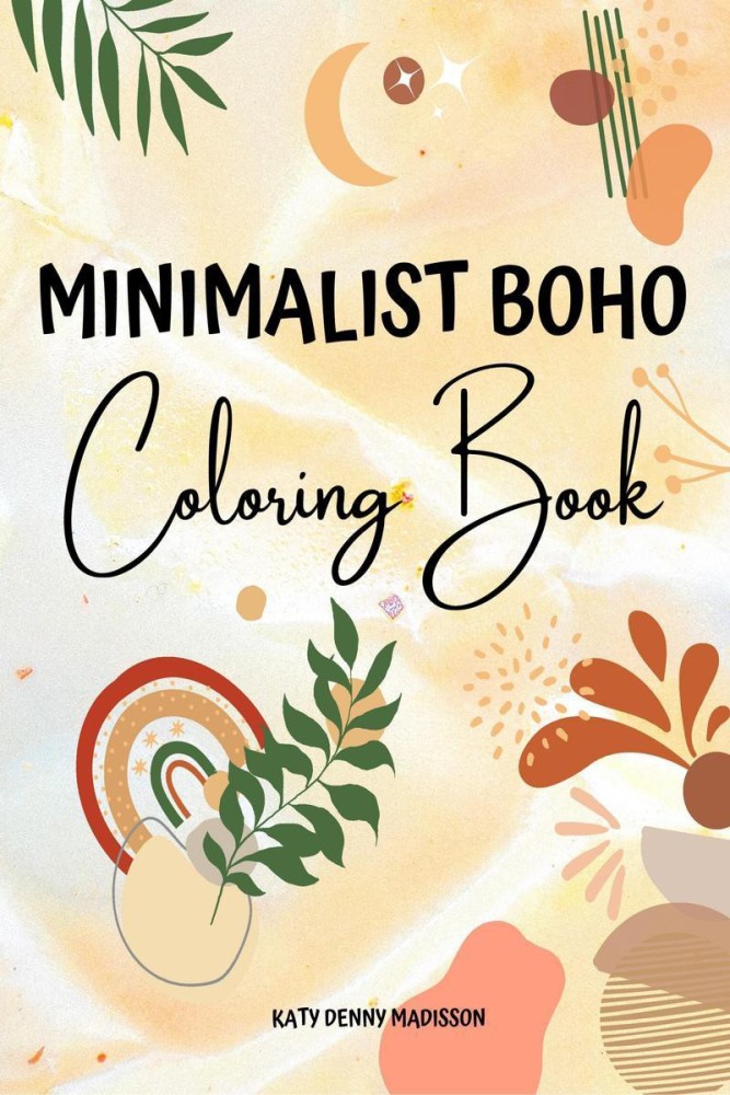 Minimalist boho coloring book
