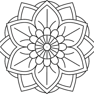 Flower mandala coloring pages printable for free download