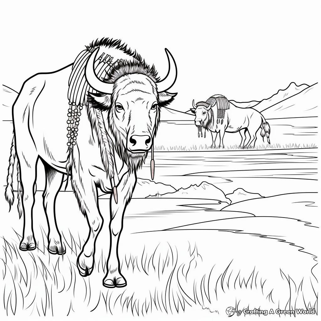 Buffalo coloring pages
