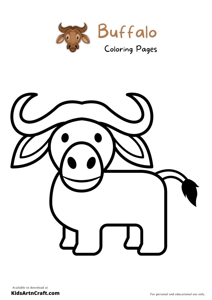 Buffalo coloring pages for kids â free printables coloring pages printables free kids free printables kids