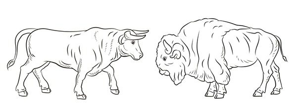 Buffalo outline royalty