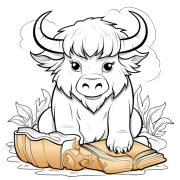 Buffalo coloring book png transparent images free download vector files