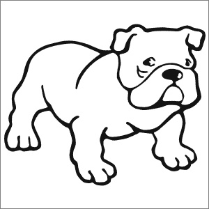 Bulldog outline dog coloring page puppy coloring pages animal coloring pages