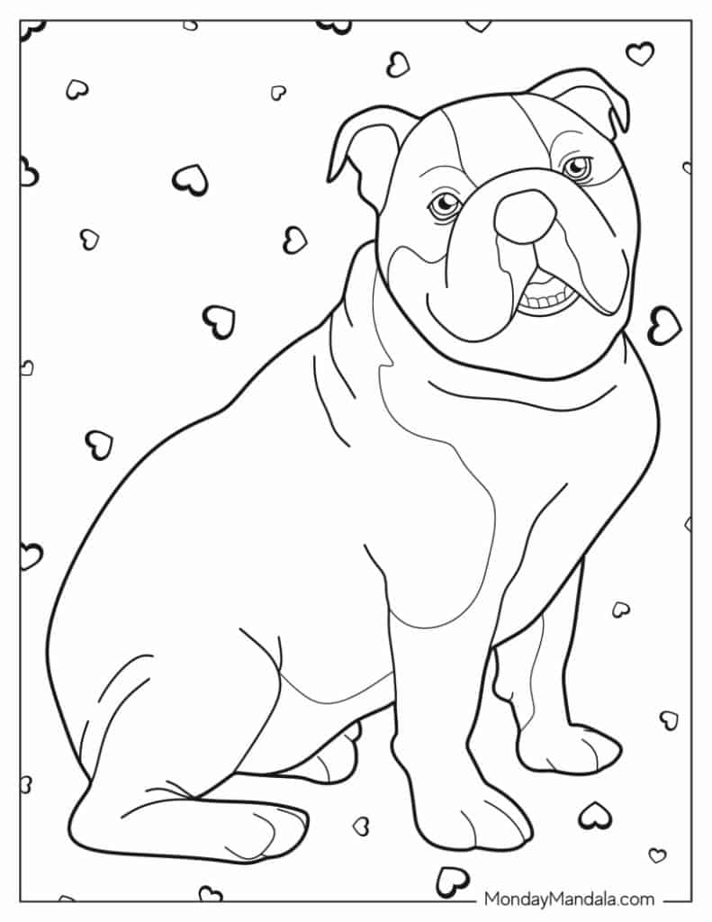 Dog coloring pages free pdf printables