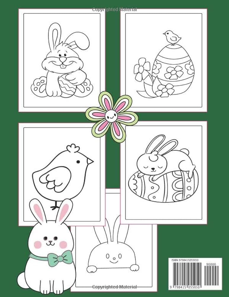 My first big book of coloring easter simple and easy coloring pages for kids ages