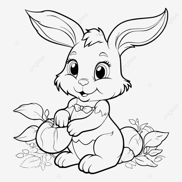 Kids bunny coloring sheets creative drawing fun vector easter bunny coloring pages pdf bunny coloring pages free printable easy bunny coloring pages png and vector with transparent background for free download