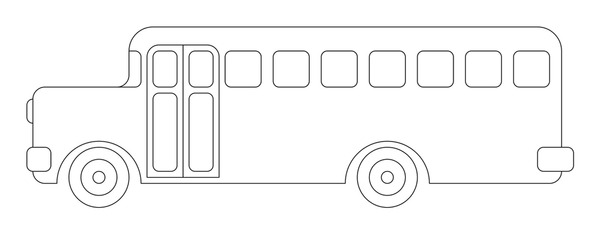 Thousand cartoon bus outline royalty
