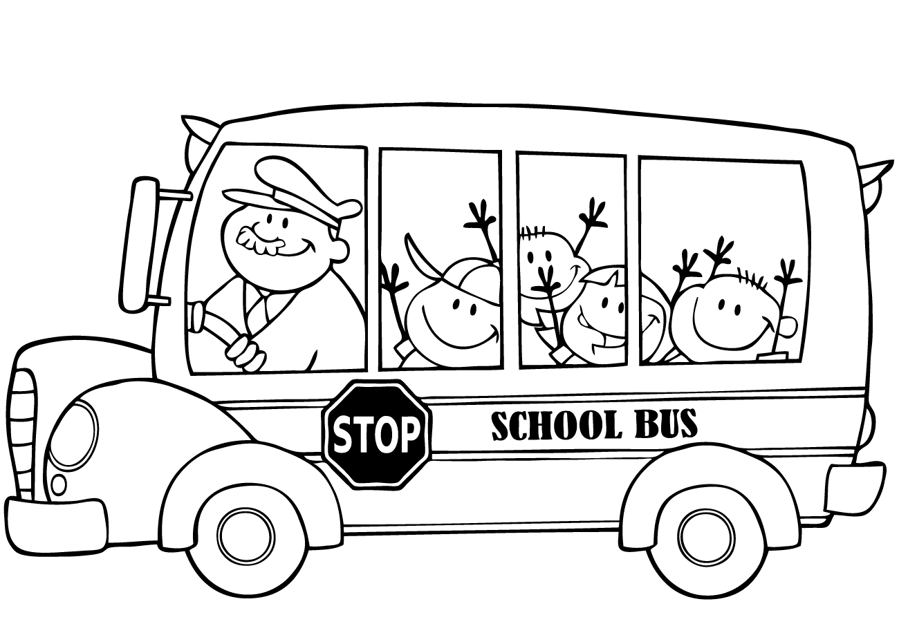 School bus coloring pages