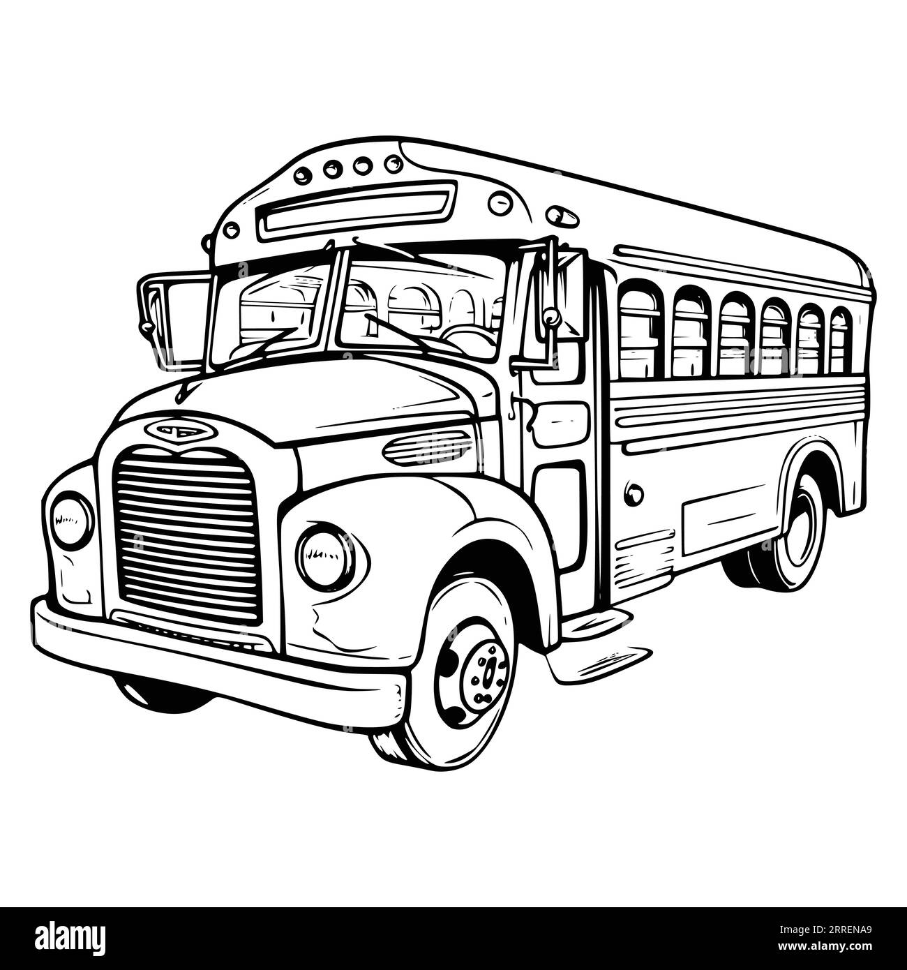 School bus black and white stock photos images