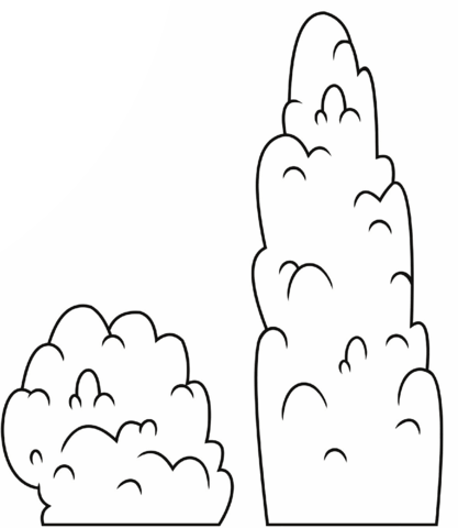 Bushes coloring page free printable coloring pages