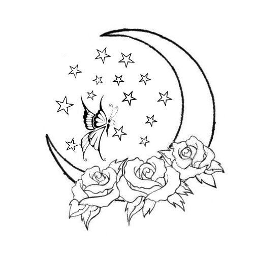 Image result for moon butterfly tattoo moon tattoo designs moon tattoo star tattoos