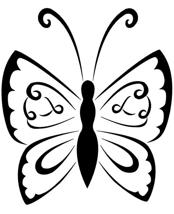 Simple butterfly tattoo to download