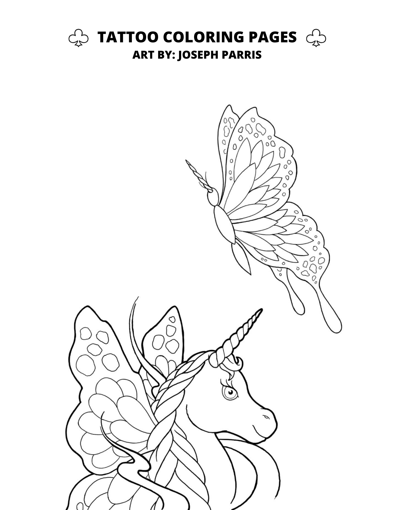 Tattoo coloring pages â club tattoo