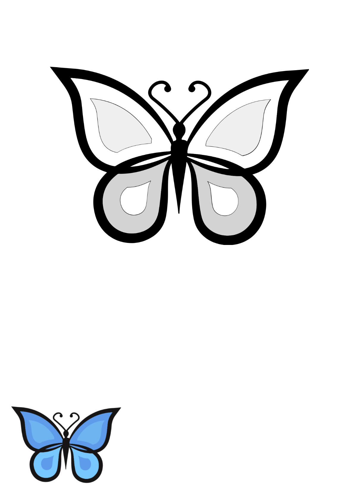 Free butterfly coloring page s examples